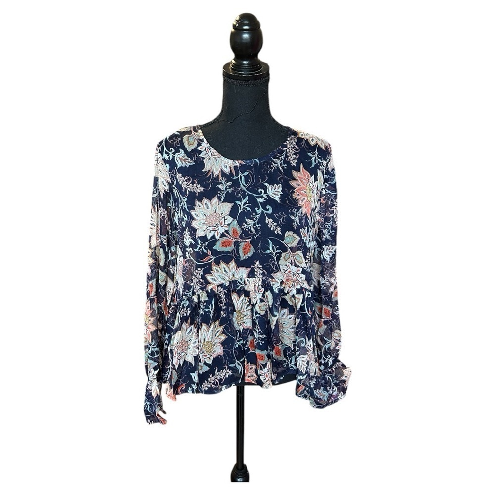 NWOT Hayden Floral Navy Women's Top